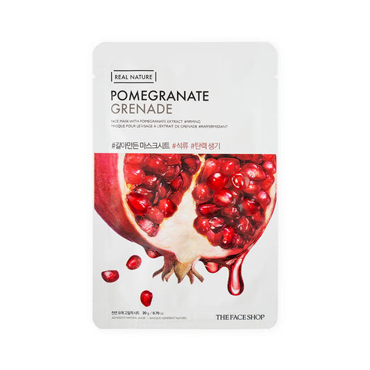 THE FACE SHOP - REAL NATURE FACE MASK WITH POMEGRANATE EXTRACT