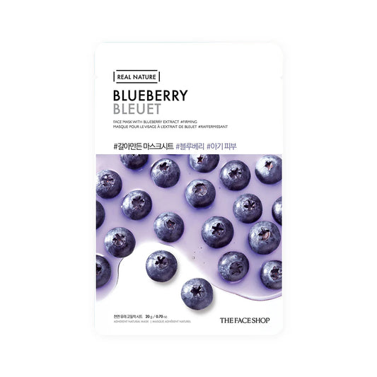 THE FACE SHOP - REAL NATURE FACE MASK WITH BLUEBERRY EXTRACT