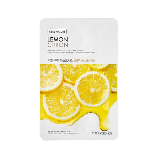 THE FACE SHOP - REAL NATURE FACE MASK WITH LEMON EXTRACT