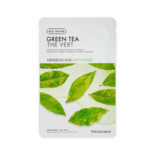 THE FACE SHOP - REAL NATURE FACE MASK WITH GREEN TEA EXTRACT