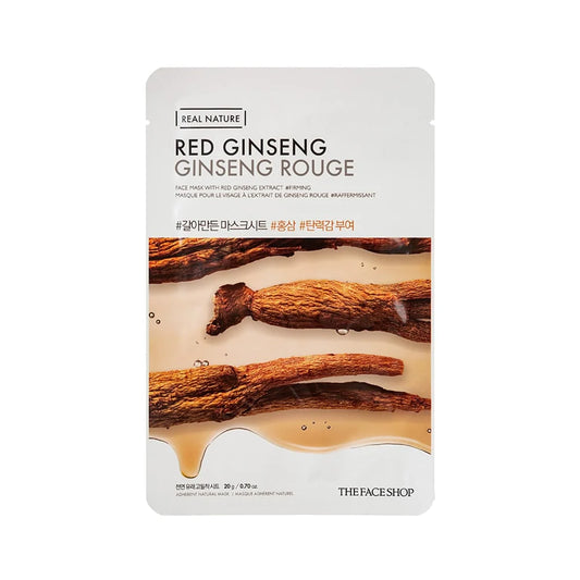 THE FACE SHOP - REAL NATURE FACE MASK WITH RED GINSENG EXTRACT