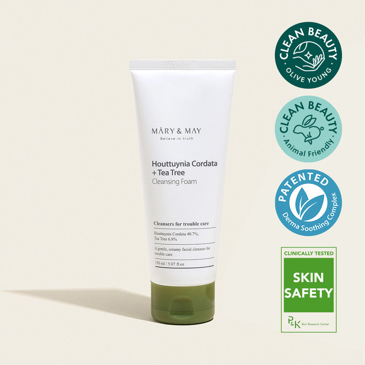 MARY & MAY - HOUTTUYNIA CORDATA TEA TREE CLEANSING FOAM