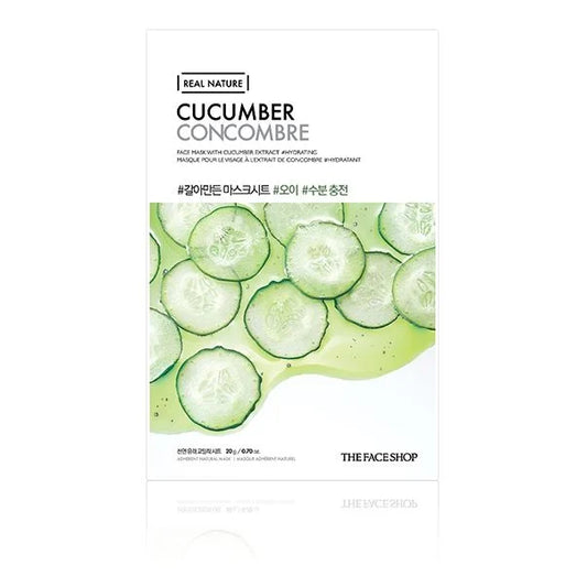 THE FACE SHOP - REAL NATURE FACE MASK WITH CUCUMBER EXTRACT